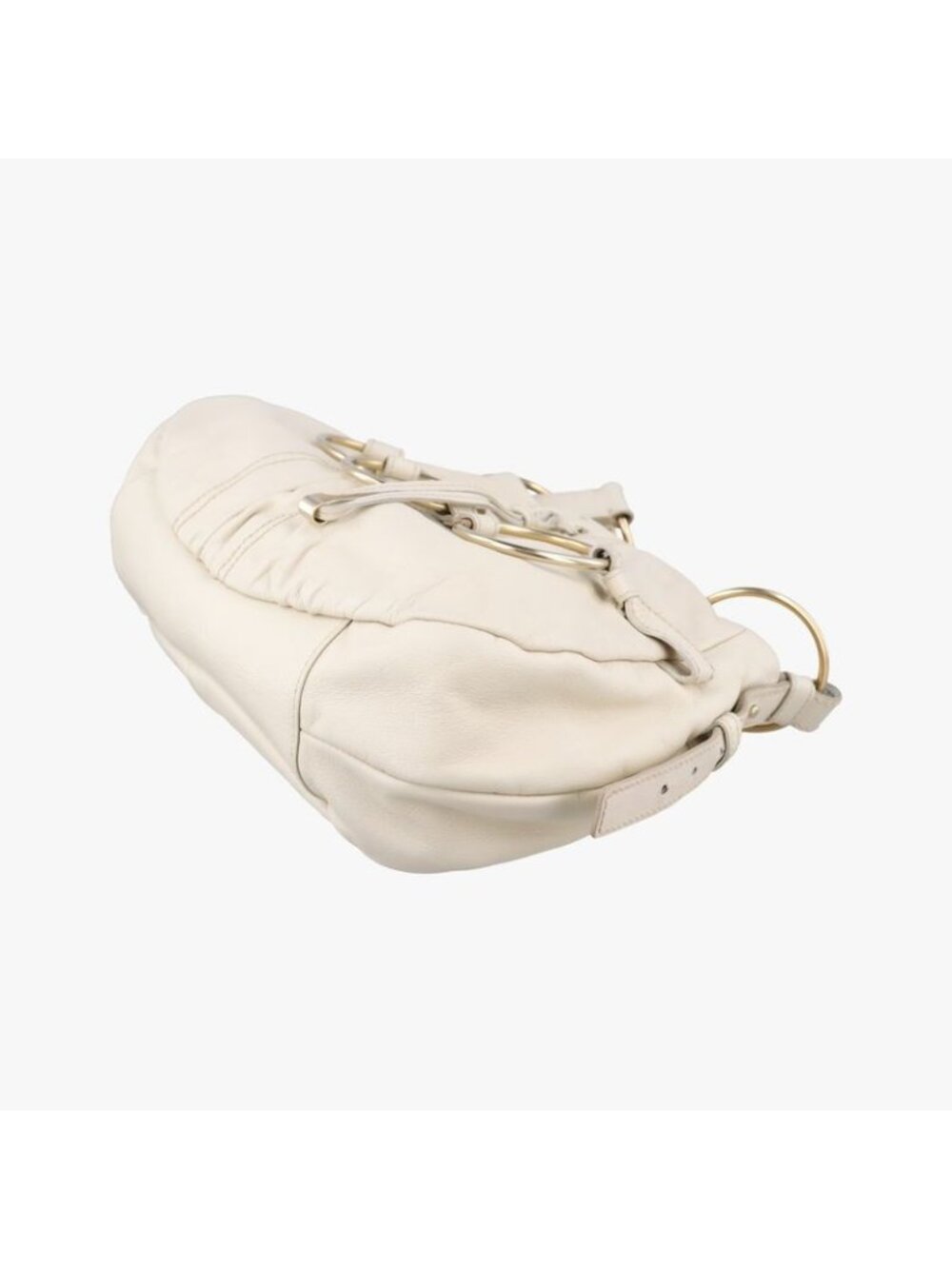 ★SOLD★ Saint Laurent Yves Laurentsaharienne White Leather Messenger Bag - Picture 4 of 15